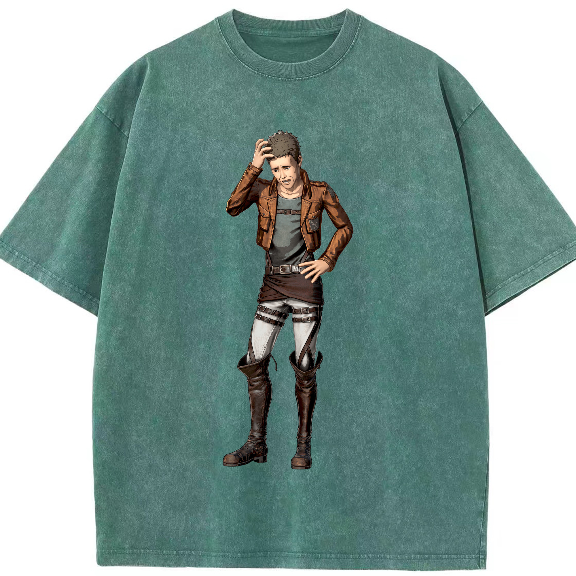 （画像用） 進撃の巨人 Attack on Titan 綿100% ヴィンテージ風 半袖Tシャツ（フロントプリント）